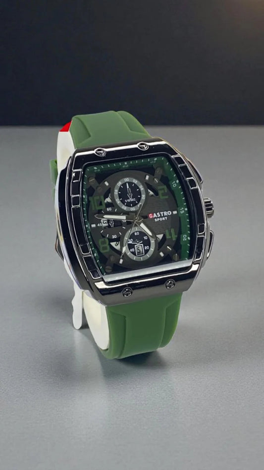 GASRTO Curvex Shape Dial Analog Sports Watch With Date Display and Durable Straps