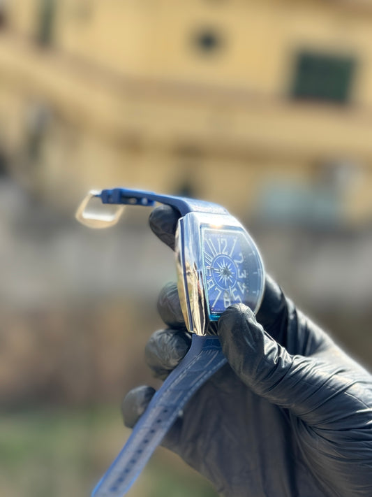 FM Blue Dial Date Watch